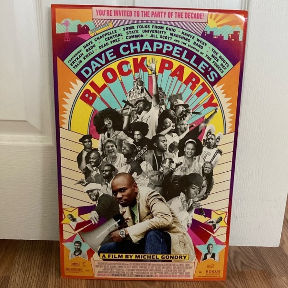 Dave Chappelle's Block Party 2005 Documentary Comedy Film Poster on Foam Core